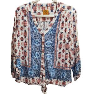 Ruby Rd. NWT Womans summer fun button-up blouse size medium